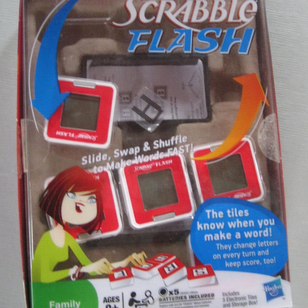 Hasbro Scrabble Flash Electronic Word Family Age 8+in box
